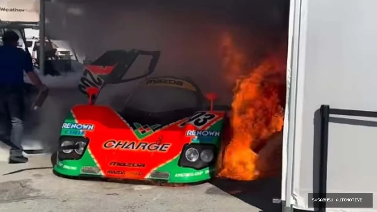 Rare Mazda 767B Engulfed in Flames at Laguna Seca: A Motorsport Icon Faces Restoration